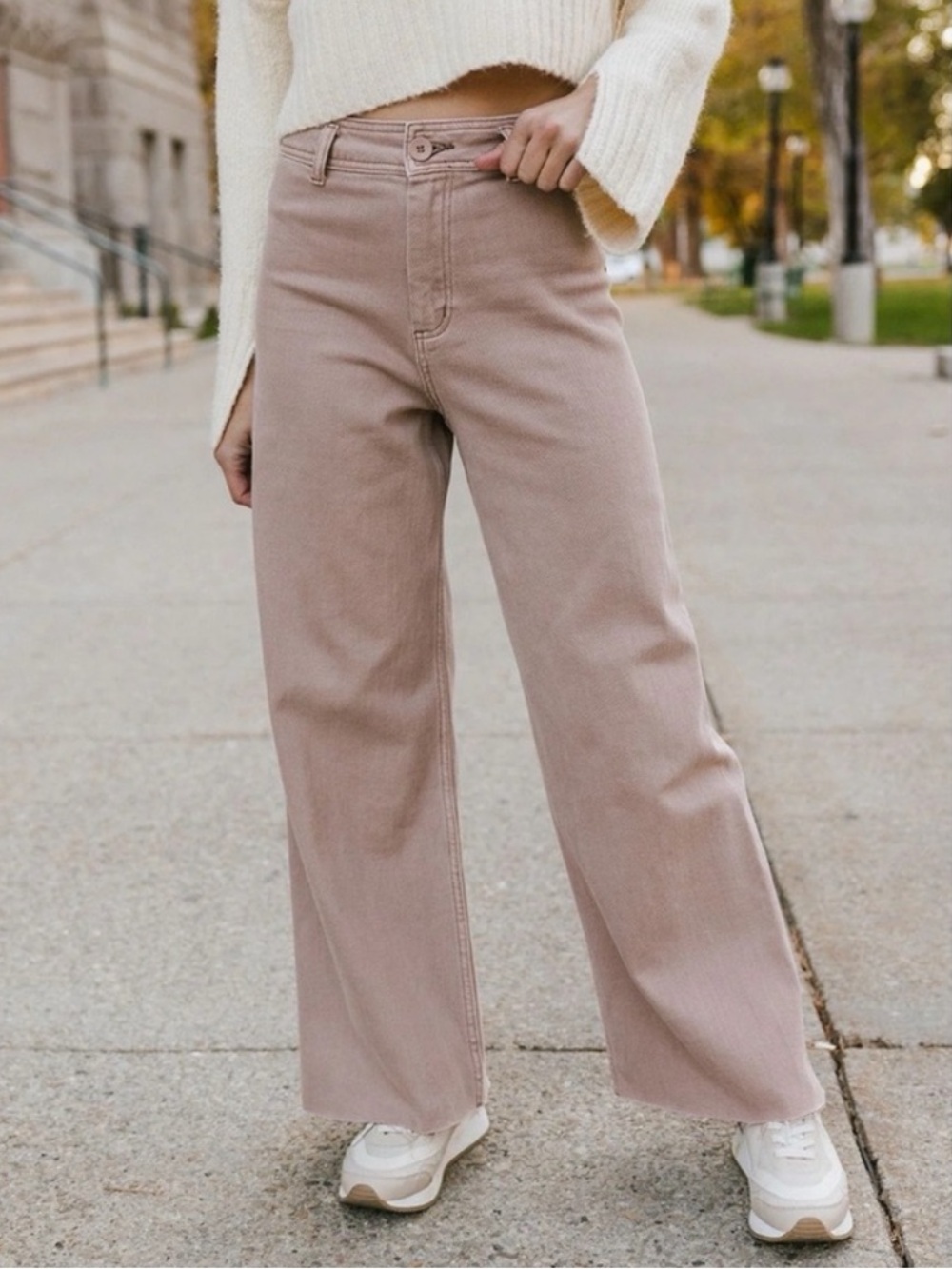 Miou Muse Wide Leg High Rise Crop Pant Size M